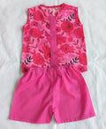 Front button shirt and shorts