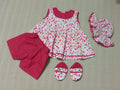 4-Piece Baby Dress Set – Summer Collection (0 to 3 Months)