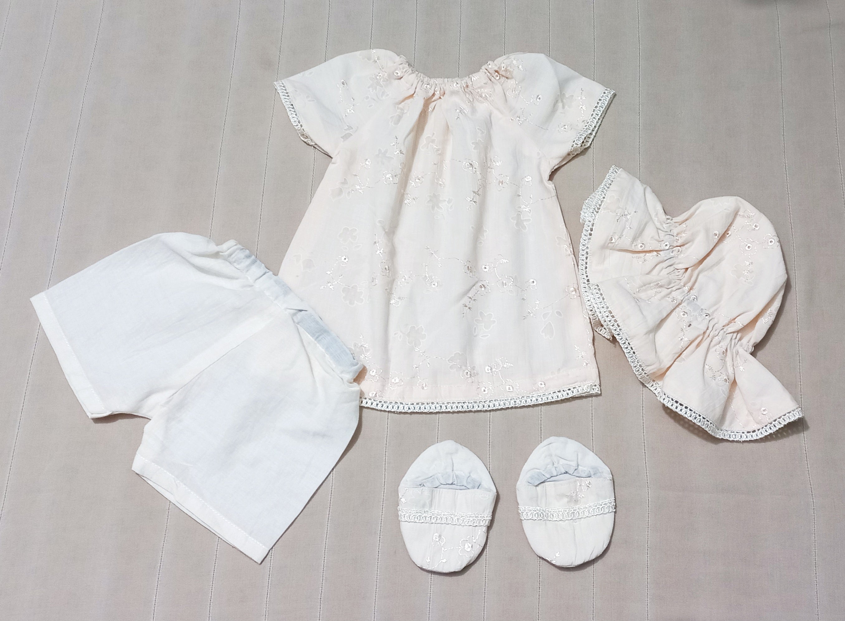 4-Piece Baby Dress Set – Summer Collection (0 to 3 Months)