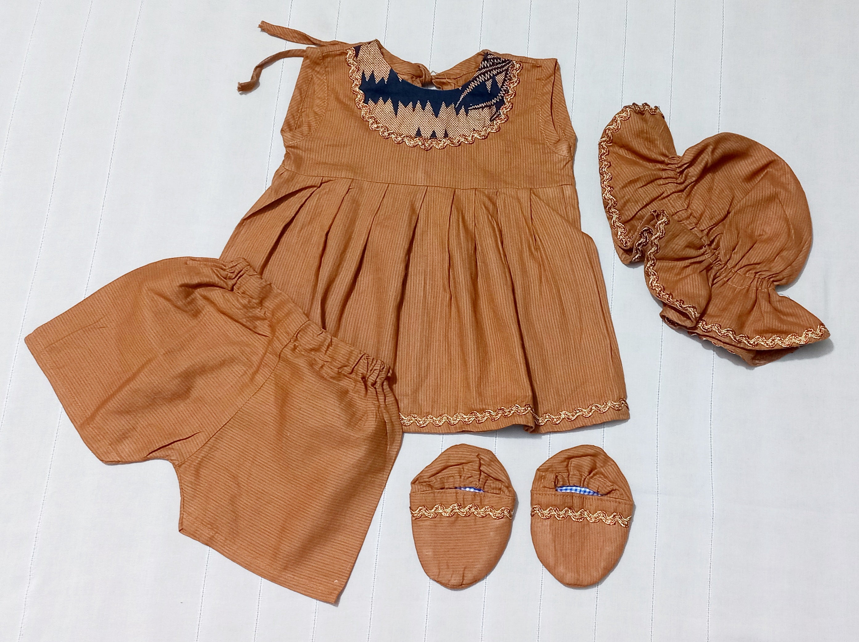 4-Piece Baby Dress Set – Summer Collection (0 to 3 Months)