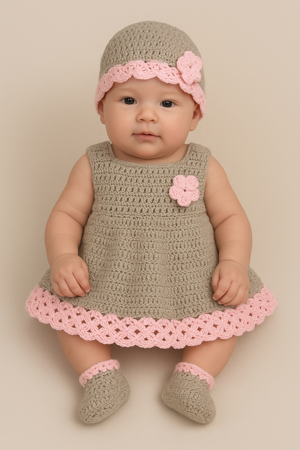 Crochet baby set
